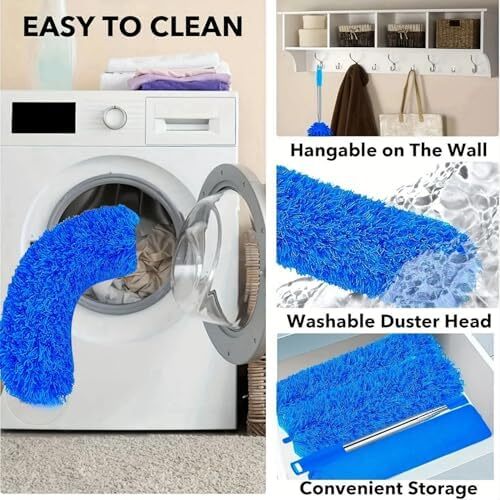 Cobweb Duster with Extension Pole,Spider Web Remover 2PCS Cob Web Duster 15-100