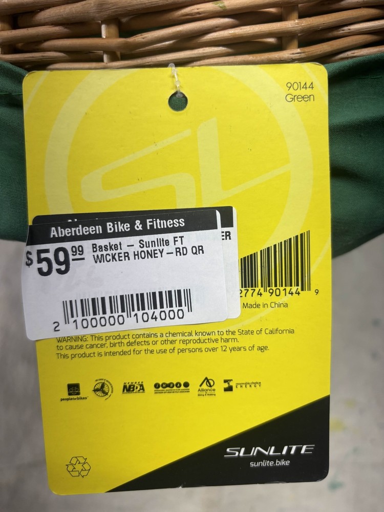 Sunlite Front Wicker Basket-Honey