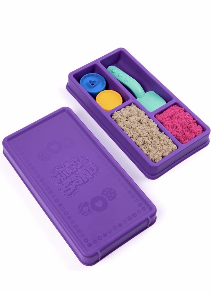 Kinetic Sand Cookie Making Box Kit - Includes 2 Colors & 3 Accessories