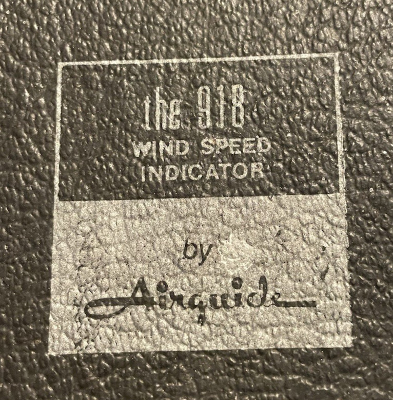Vintage Airguide Model 918 Hand Held, Wind Dial, Wind Speed Indicator w/Box