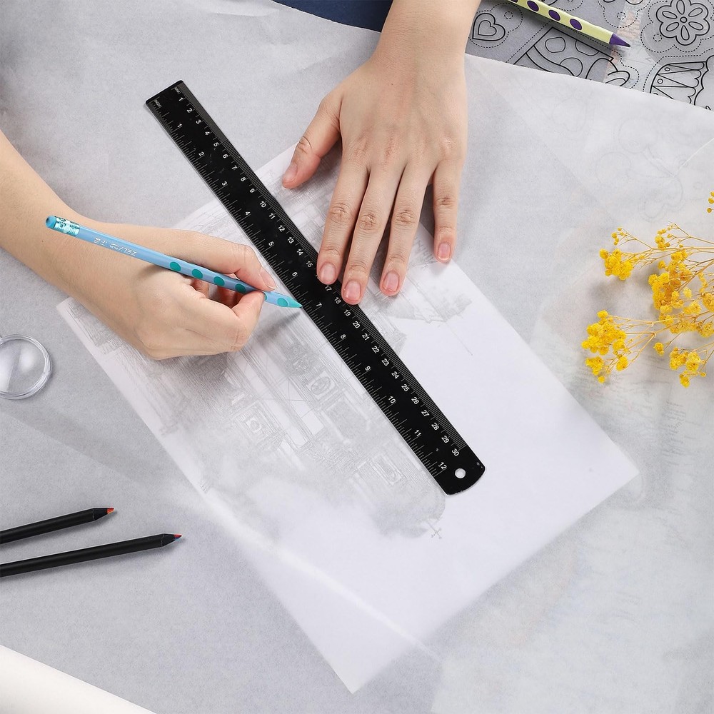 Tracing Roll 24in x 30yd, White Trace Pattern Translucent Tracing for Sewing,...