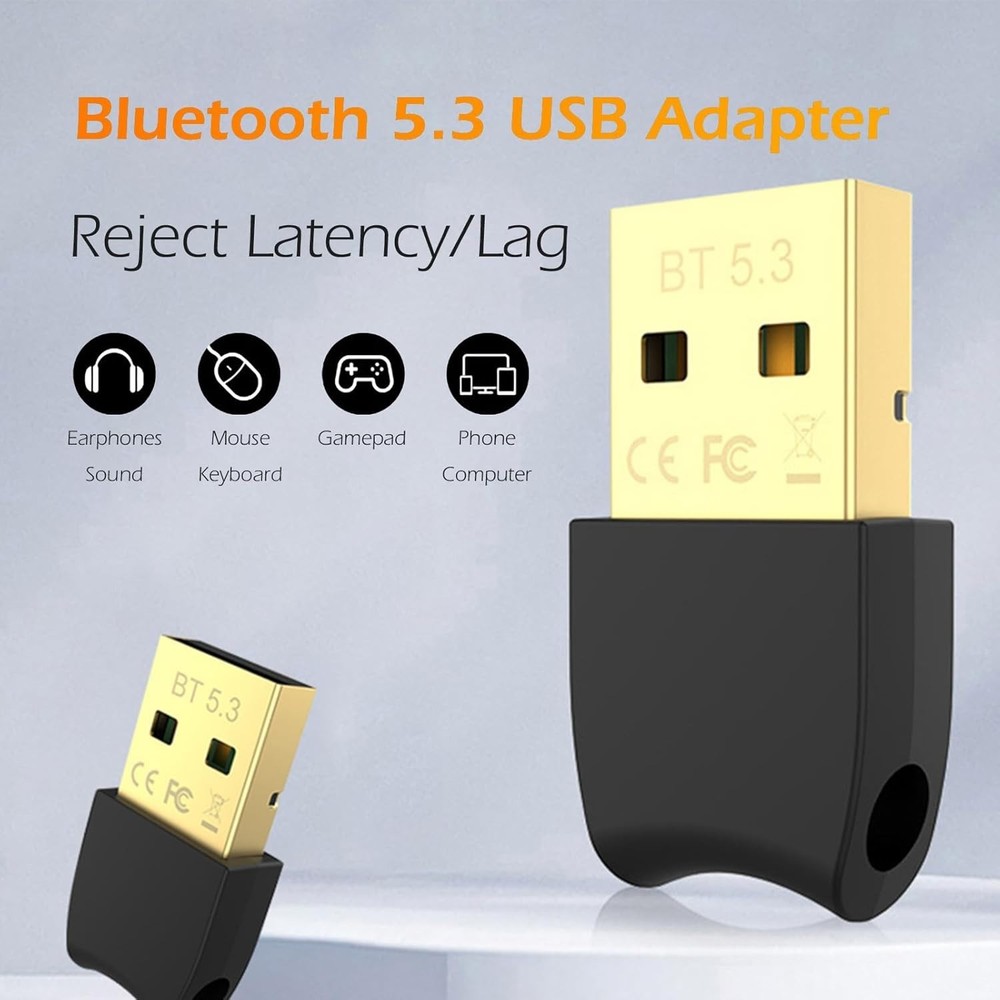 Compact Bluetooth 5.3 USB Adapter - Fast & Reliable Wireless Connections