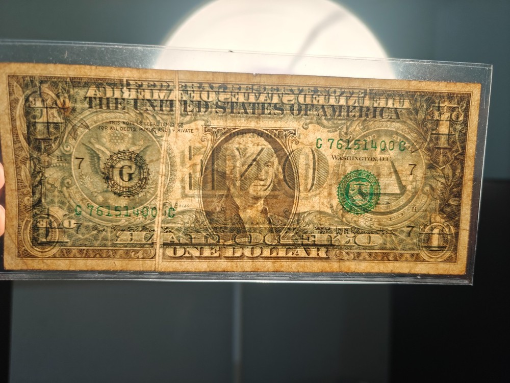 1977 $1 Federal Reserve Note "Gutter Fold Error"