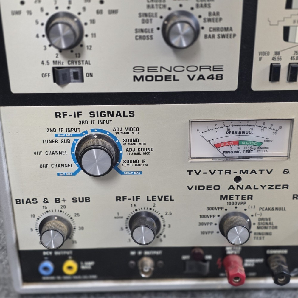 Sencore VA48 Universal Video Analyzer with Speed Test Setup Guide Powers On
