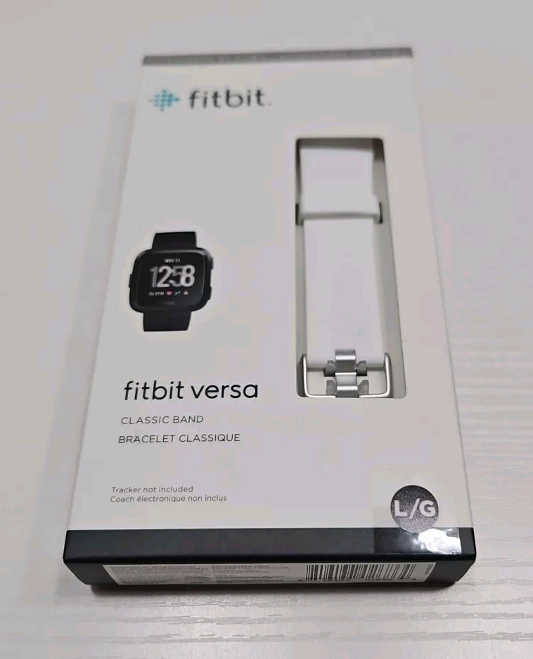 Fitbit Versa Classic Band White Strap Size Large Authentic Brand New Open Box