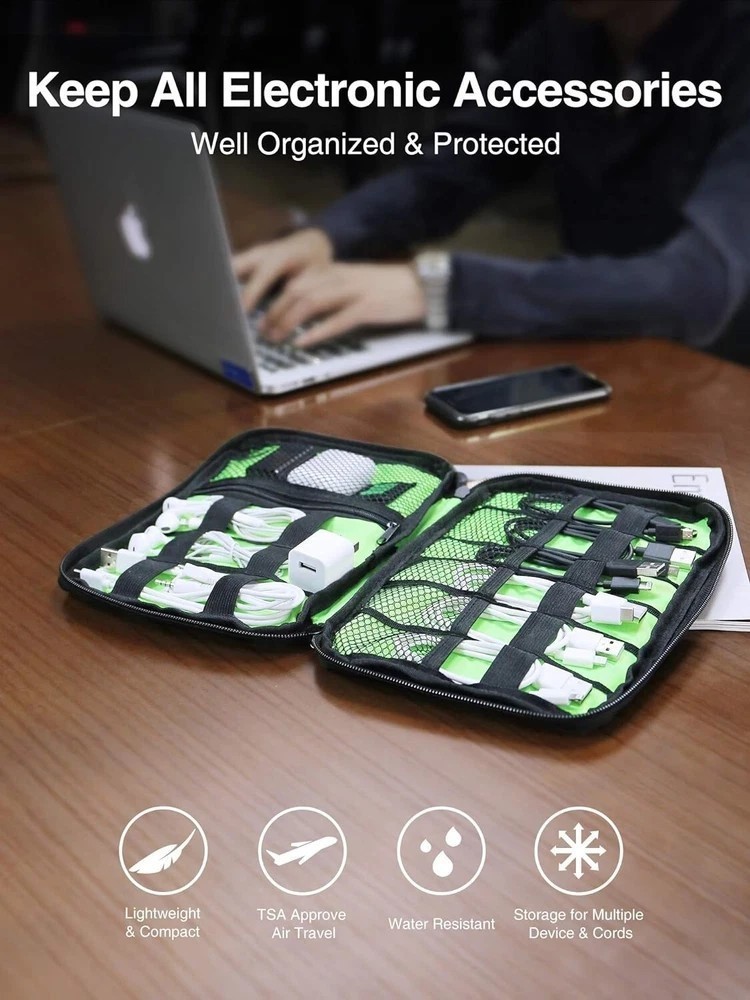 Universal Protective Travel Case for Small Electronics cable Accessories - NEW