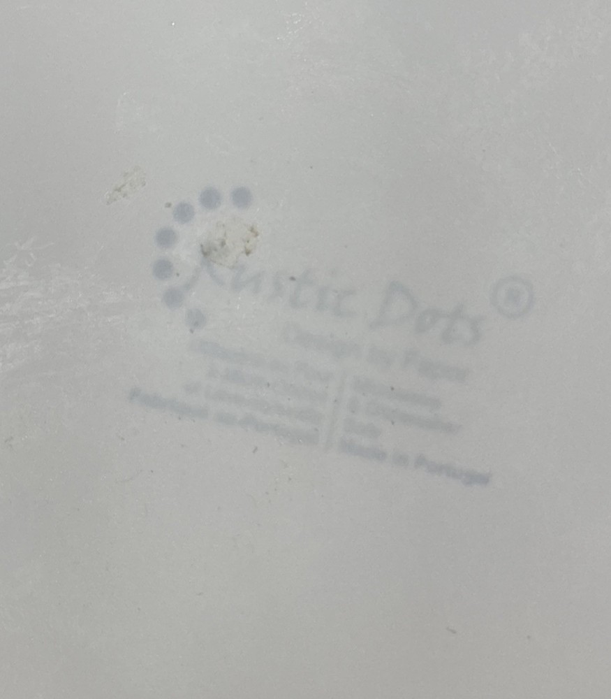 White Farmhouse Pitcher Rustic Dots Brand
