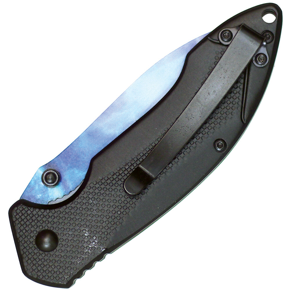 Assisted Open Pocket Knife Galaxy Design Blue