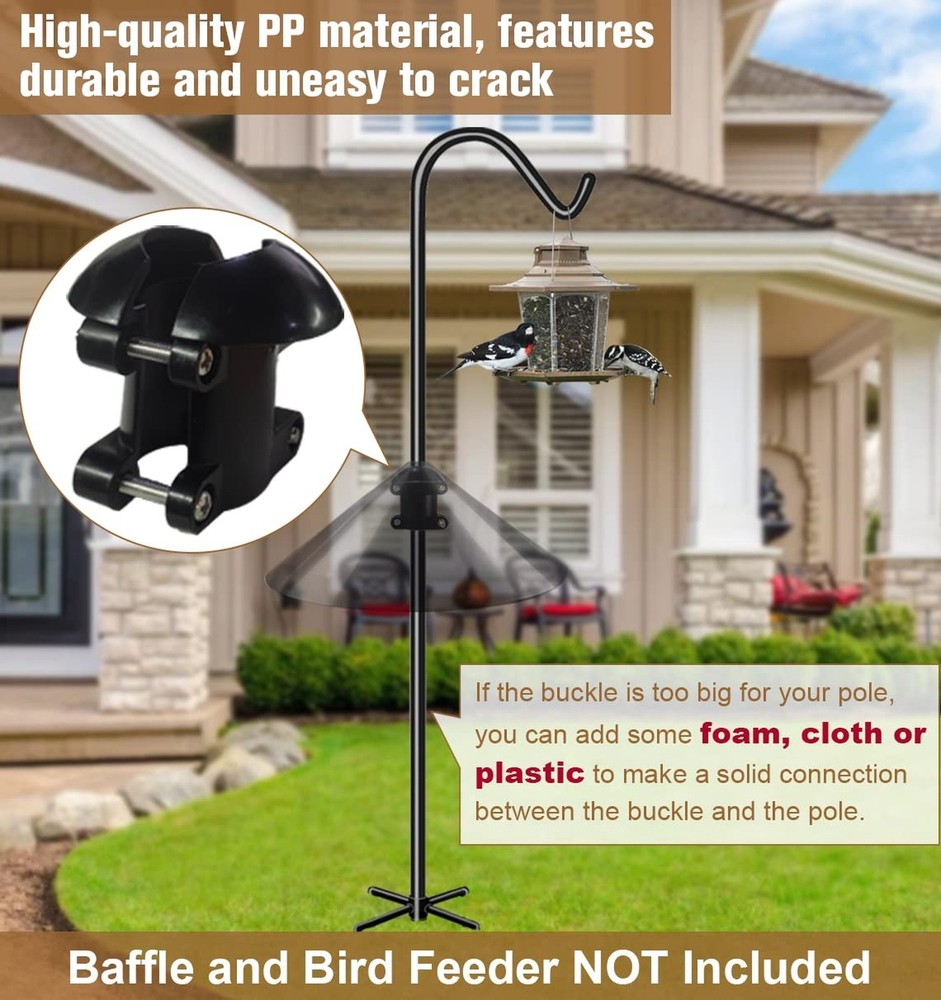 Garbuildman Squirrel Baffle Accessory for Bird Feeder Pole, Pole Mounted Buck...