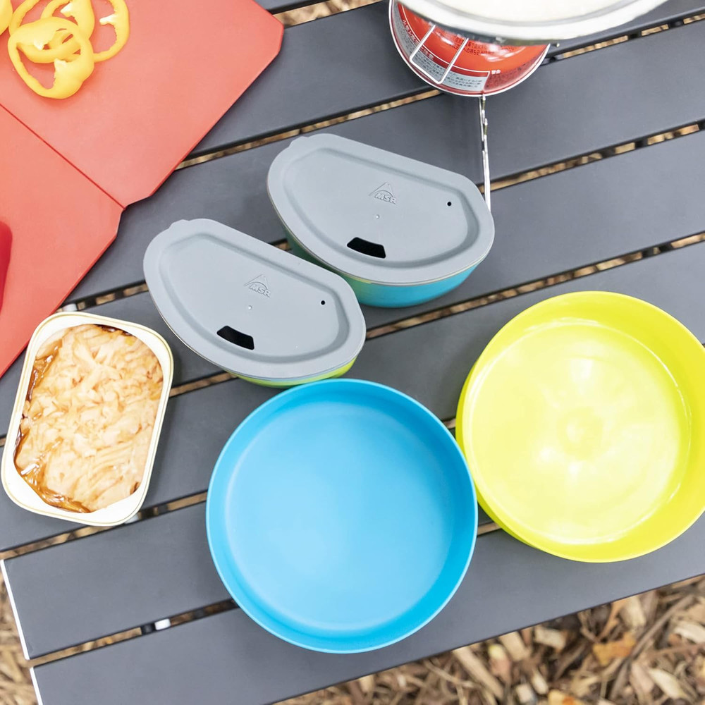 2-Person Camping Mess Kit, Blue, Green