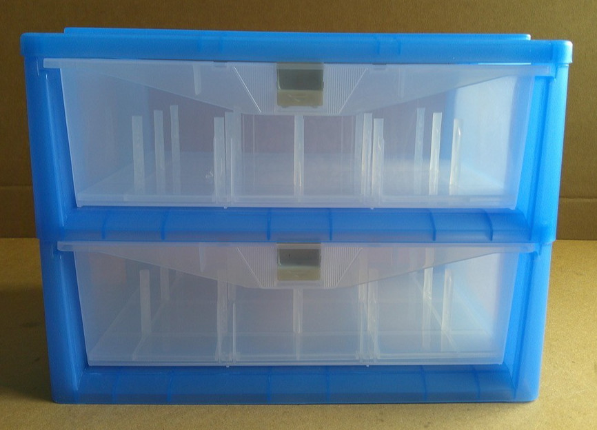 DOLEDO 30-Spool Thread Two-Drawer Carrier Storage Box With Carry Handle
