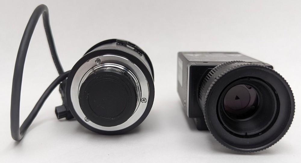 Panasonic GP-MF 602 Industrial Camera with Computar 12mm 1:1.2 Lenses - Working