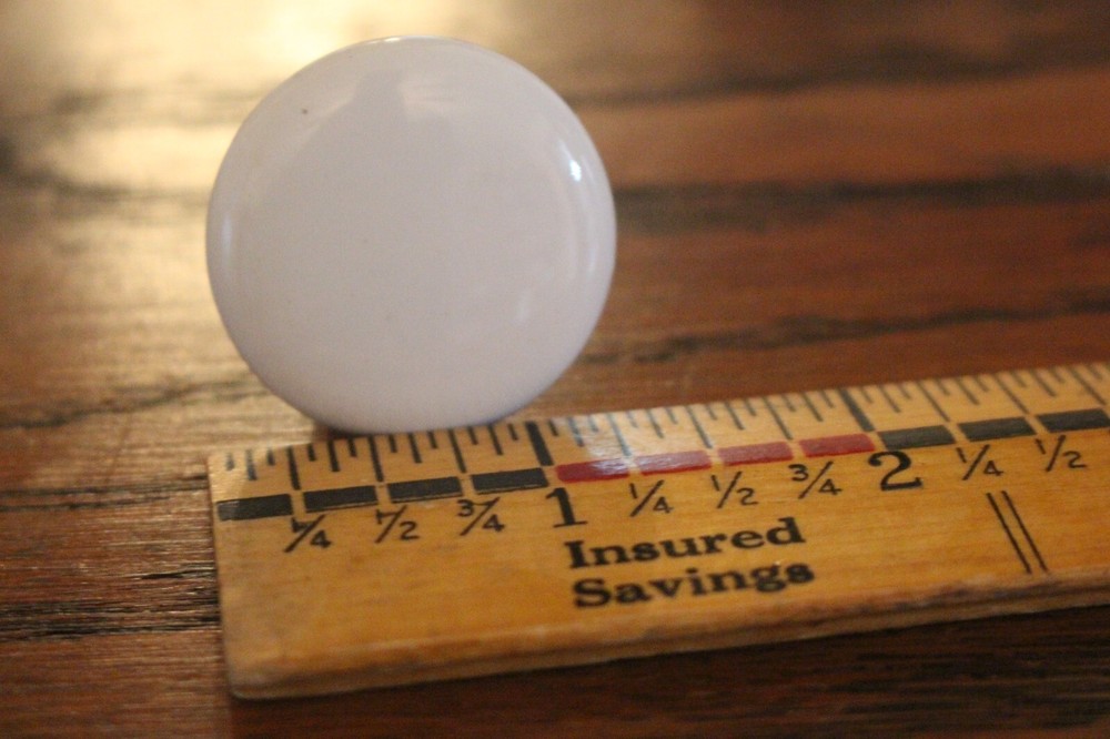 11  White Porcelain Round Knobs Pulls Cabinet Door