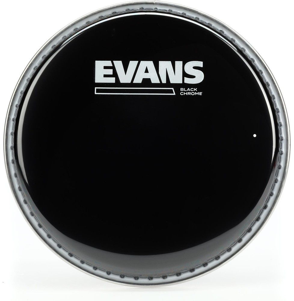 Evans Black Chrome Tom Batter Head - 6 inch (2-pack) Bundle