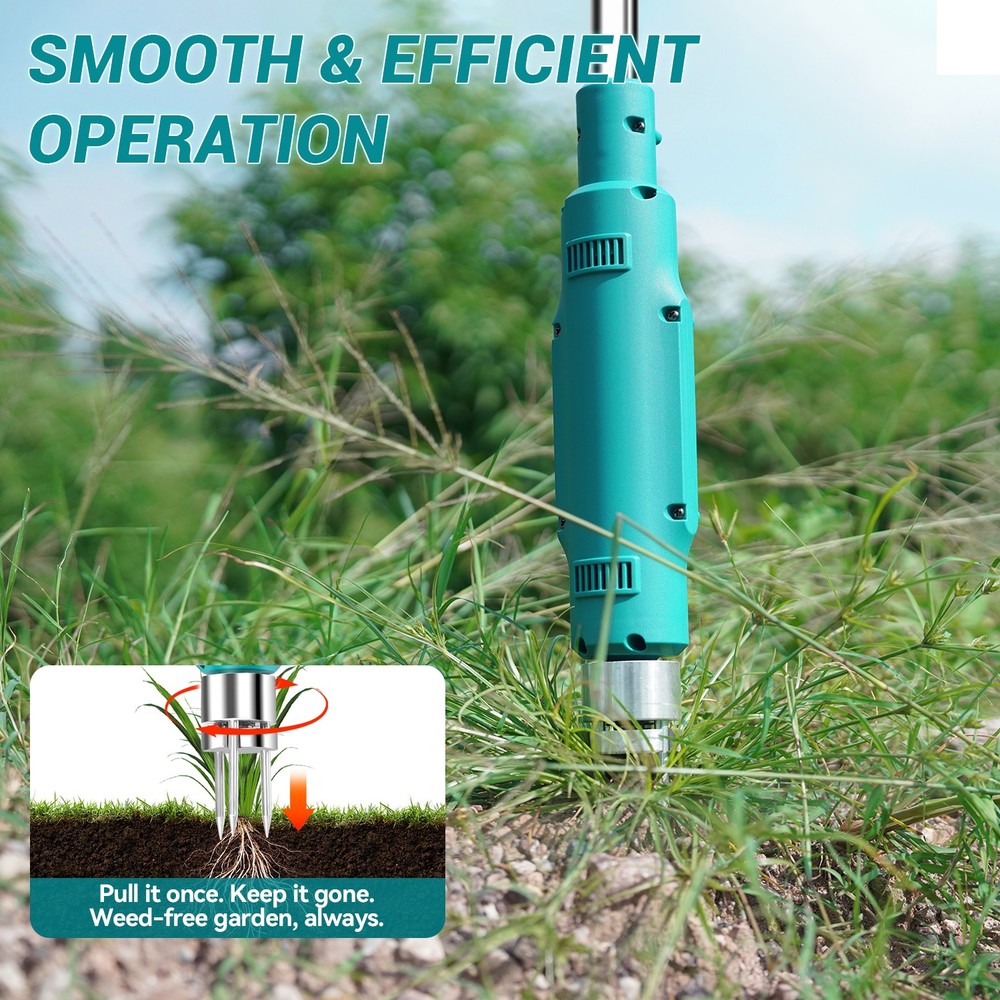 Battery Powered Cordless Weed Puller Tool Electric StandUp Weed Puller Tool