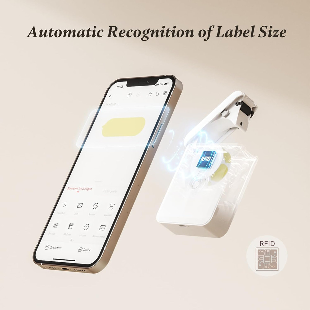 Label Maker Machine Bluetooth Label Printer for School Home Office Organization,