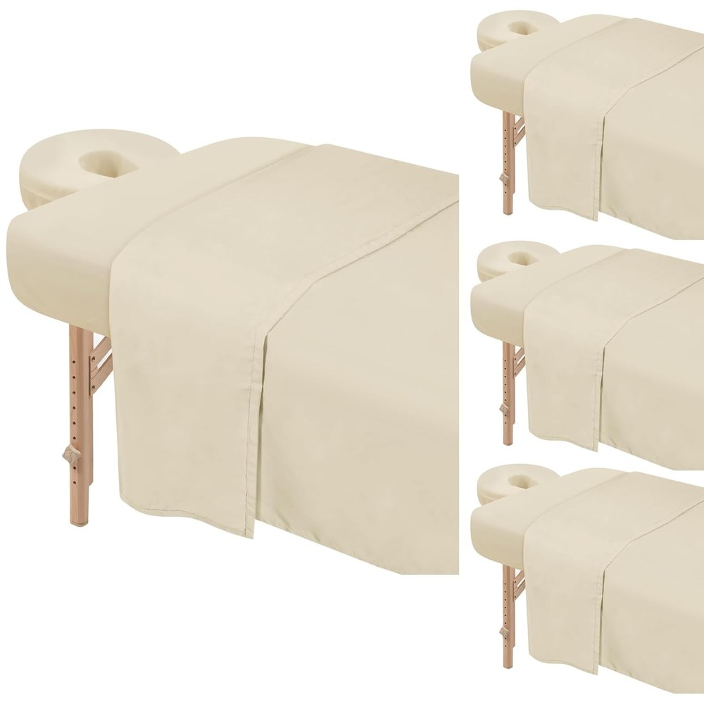 4 Sets Premium Microfiber Massage Table Sheets Set 3 Piece Set Includes