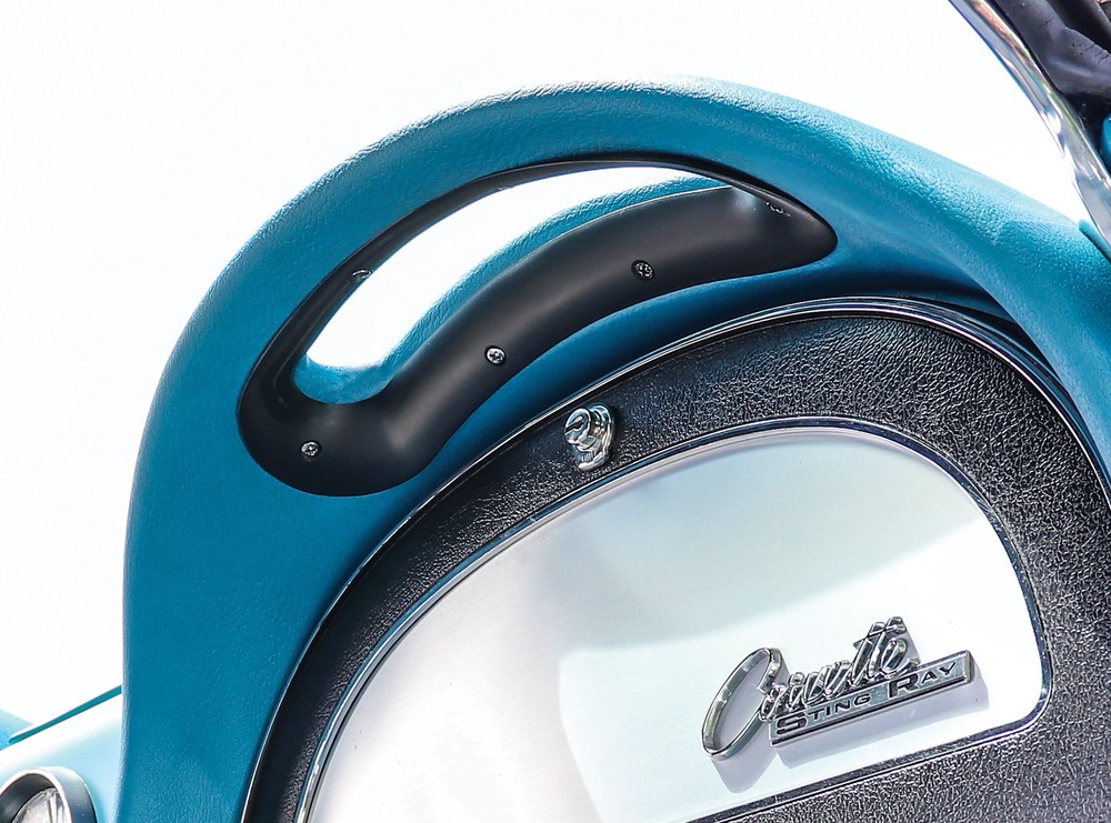 Corvette C2 Dash Insert - Black - 6 Hole 1964-1966