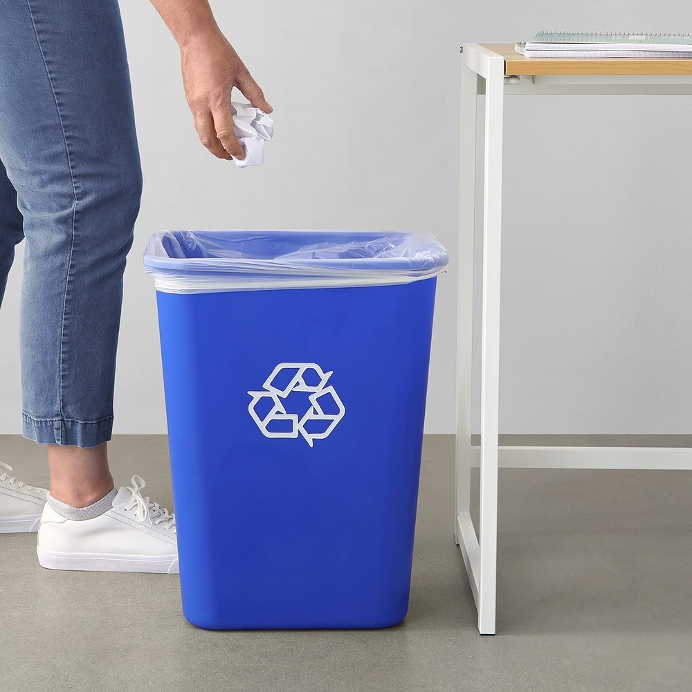 Rectangular Commercial Office Wastebasket, Easy to Clean, Lightweight