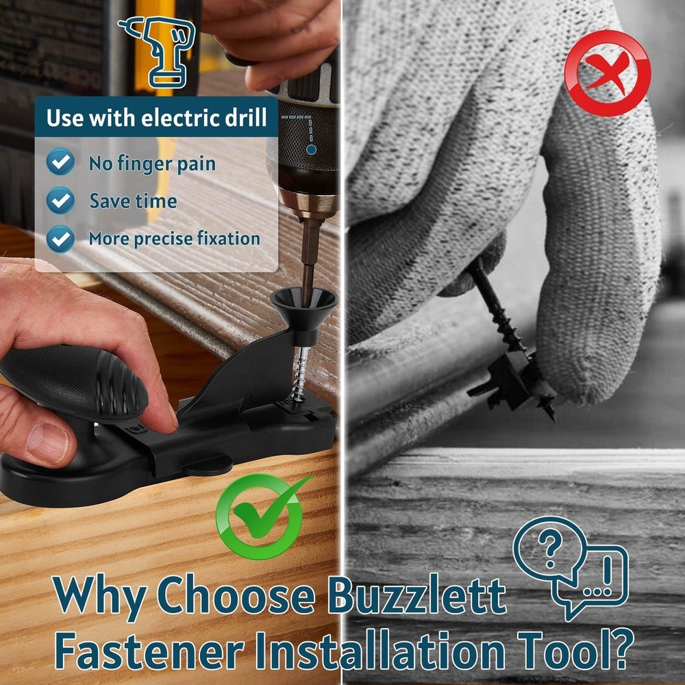 Hidden Fastener Installation Tool with 100Pcs