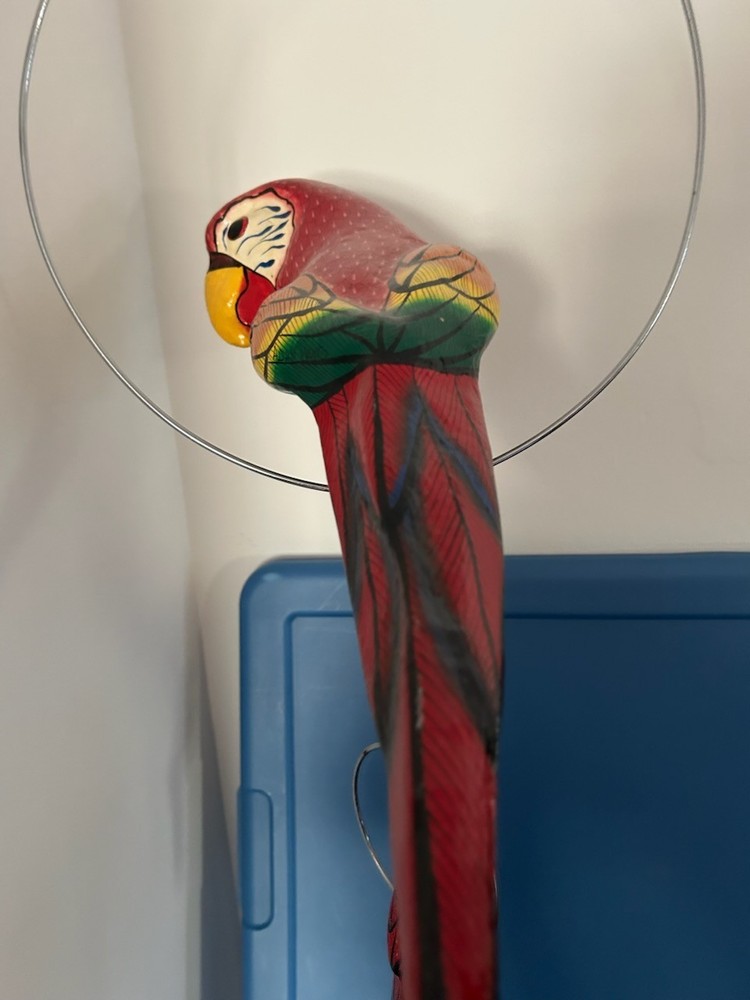 large ceramic parrot
