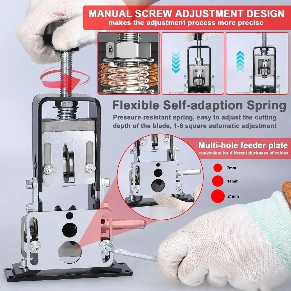 Manual Electric Wire Stripping Machine Cable Stripper Crank Scrap Copper Cutter