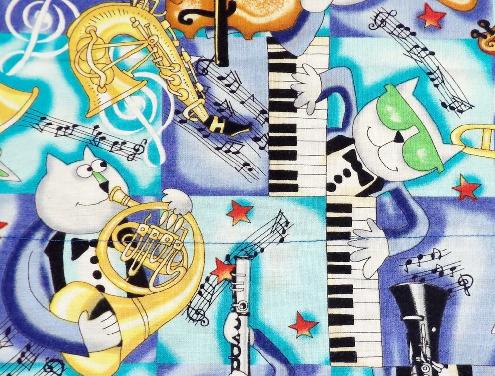 Jazz Cats Playing Musical Instruments Single Standard Pillowcase