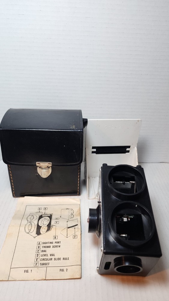 Vintage Hopkins MFG Corp Split Image Transit Model G2 & Case