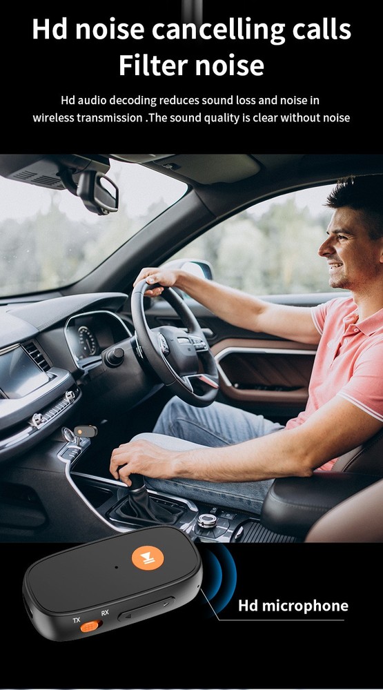 2in1 Bluetooth-Compatible Reception Transmitter 3.5mm AUX Wireless Audio Adapter