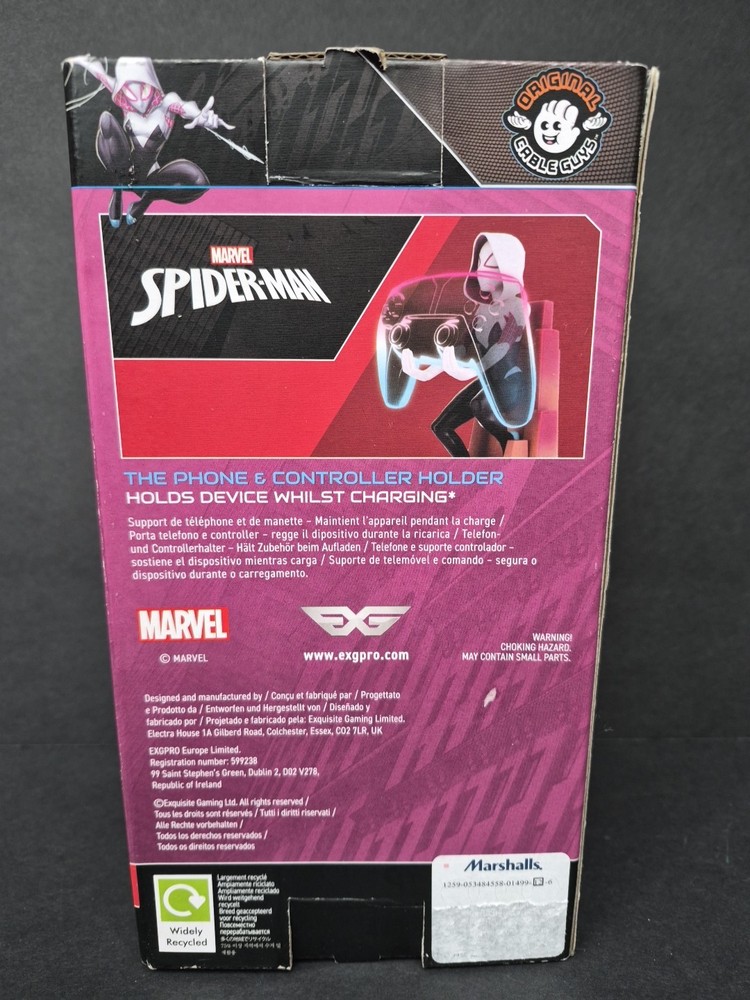 Marvel Spider-Man Ghost-Spider Game Controller & Phone Holder Stand - New