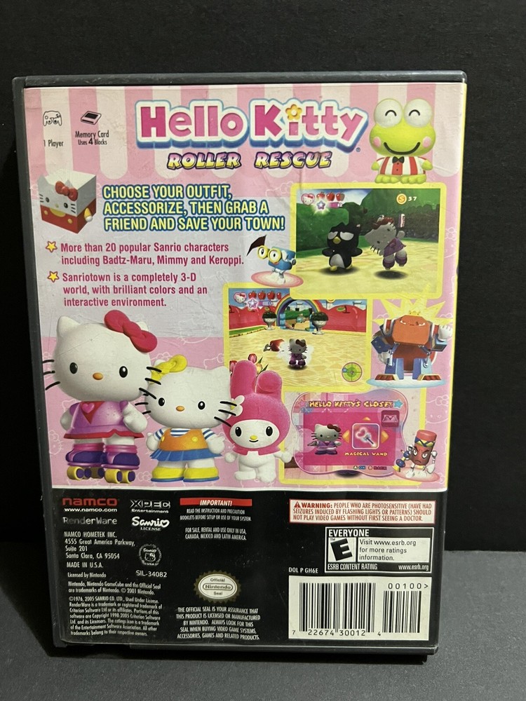 **NO GAME** Hello Kitty Roller Rescue Nintendo GameCube Original Authentic Case