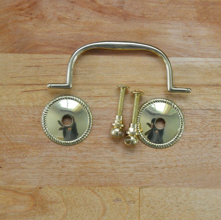 3" Sheraton Rope Design Bail Pull Solid Brass