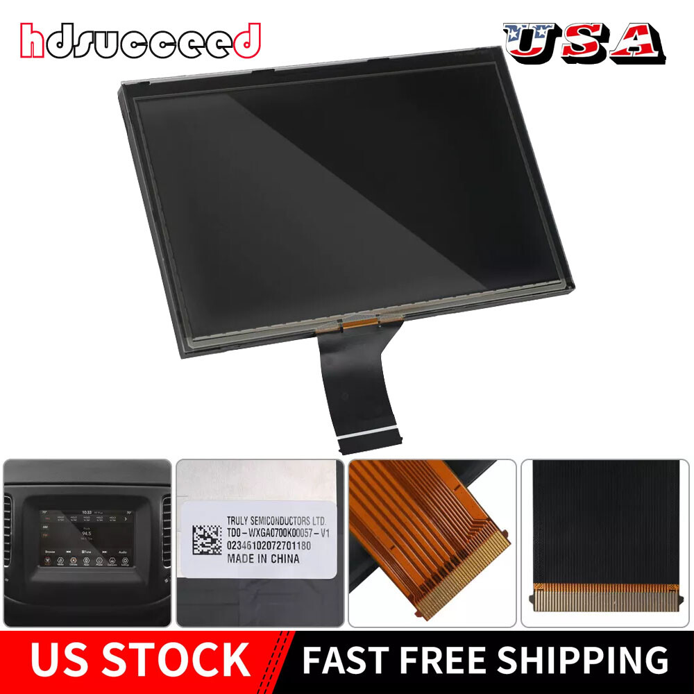 7" LCD Display Touch Screen For 2017-2020 Jeep Compass Radio Navigation Replace