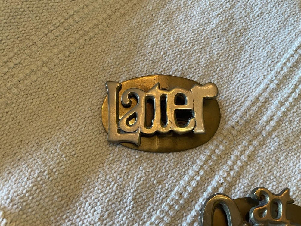 Vintage 70’s Solid Brass ~ Desk Clips