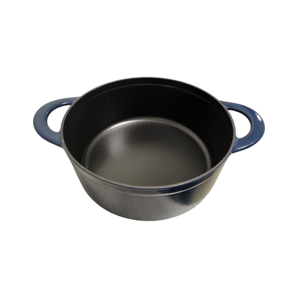 Tramontina 4 Piece Stackable Enamel Cast Iron Cookware Set, Navy