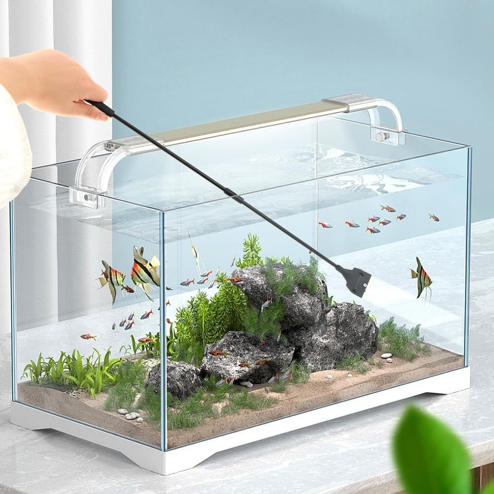 Aquarium Algae Scraper for Glass Aquariums with 5 Replaceable Blades, Fish Tank