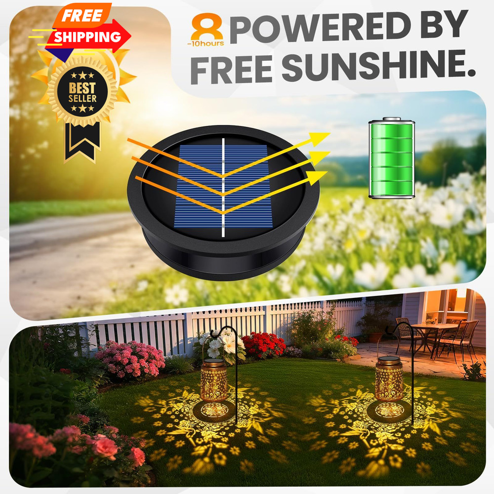 2-Pack Replacement Solar Light Parts, Waterproof 8.2CM-2P, Black