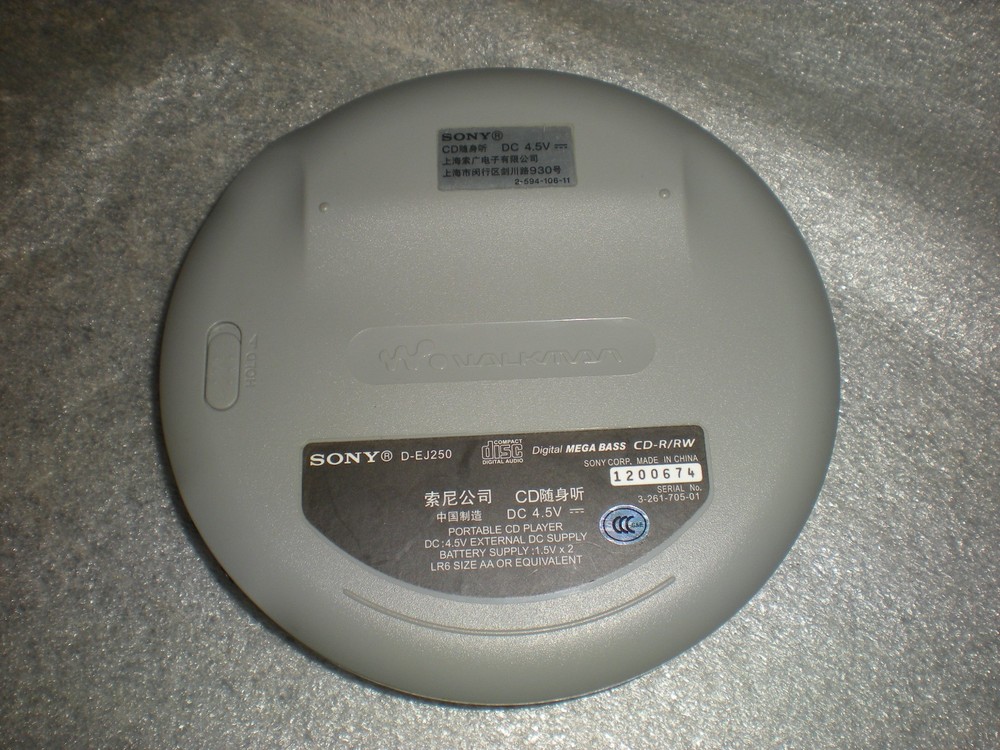 VOLUME PROBLEM READ Sony D-EJ250 Walkman Portable CD Player Personal Stereo