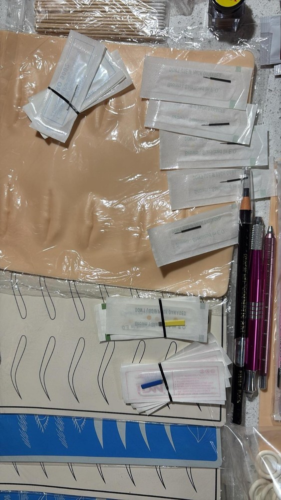 Eyebrow microblading set