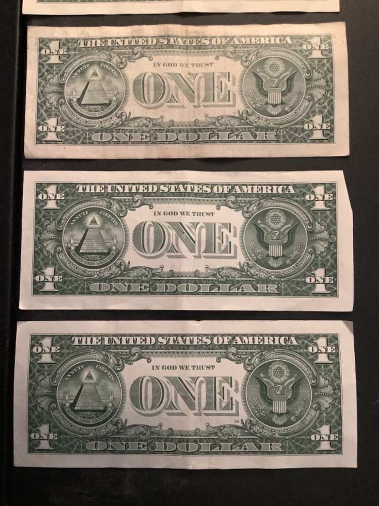 (5) One Dollar Bill Star Notes S/N’s In Description *045
