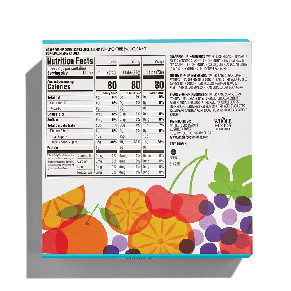 , Fruit Pop-Ups Grape, Cherry, Orange, 18 Fl Oz