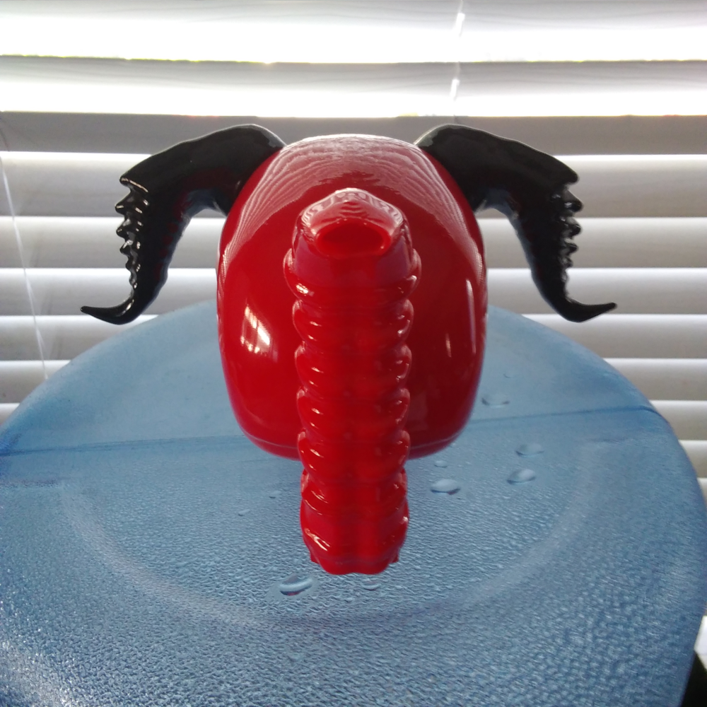 Devil Horned Skull Bong Bubbler Water Pipe