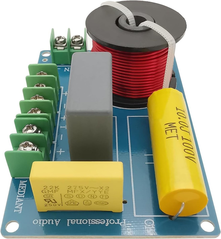 Compact 200W 3-Way Speaker Crossover for Optimal Audio Performance - 2 Pack