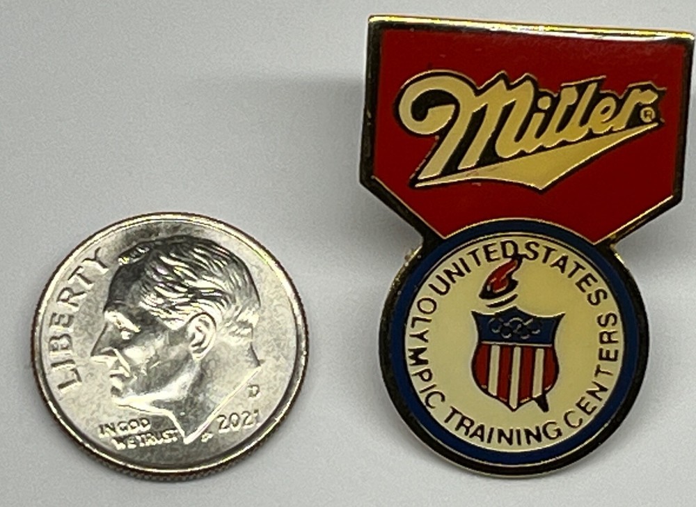 Miller Olympic Training Centers Emblem Beer Lapel Pin