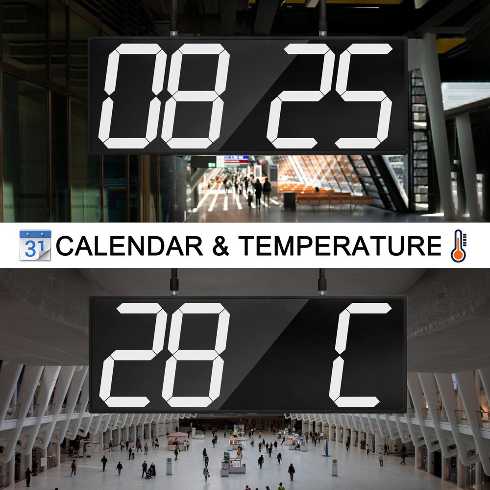 Digital Wall Clock with Double Sided Display, Large Digital Clock with Timer,...