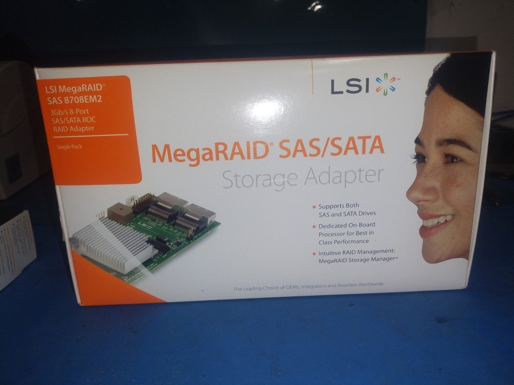 LSI MegaRAID 8708EM2 PCI-E SAS SATA RAID Controller New.