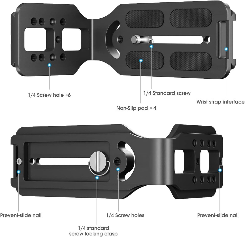 2pcs L-Bracket Quick Release Plate For Camera DSLR Camcorder Nonslip Bracket