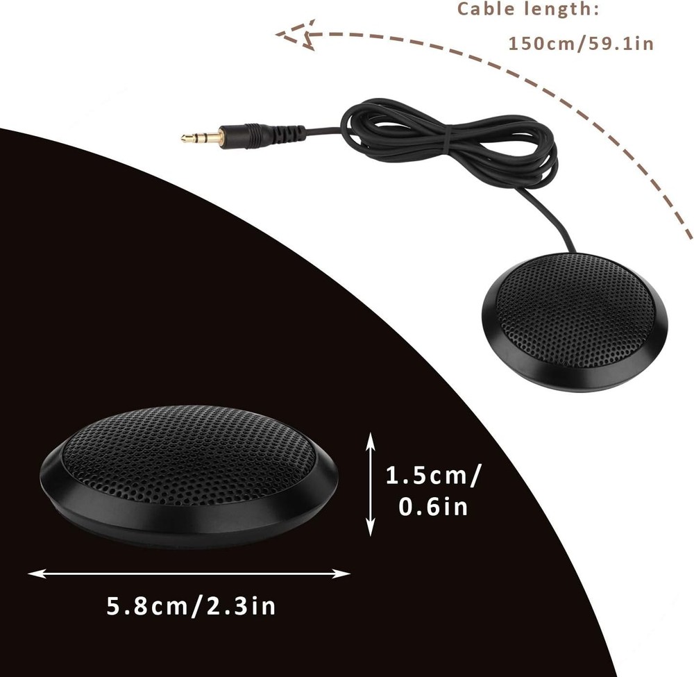 Dreokee Conference Microphone 3.5mm Desktop Computer Mic for Computer Desktop...