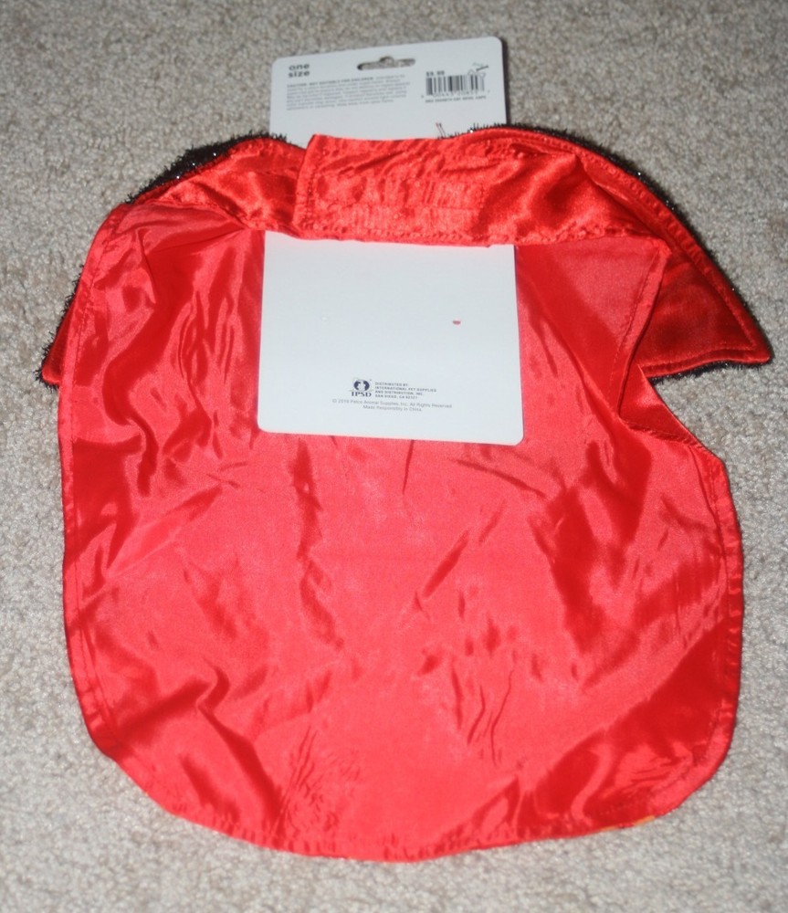 NEW Devilish Cat Cape - One Size - Red Fire - Adjustable Neck - Bootique