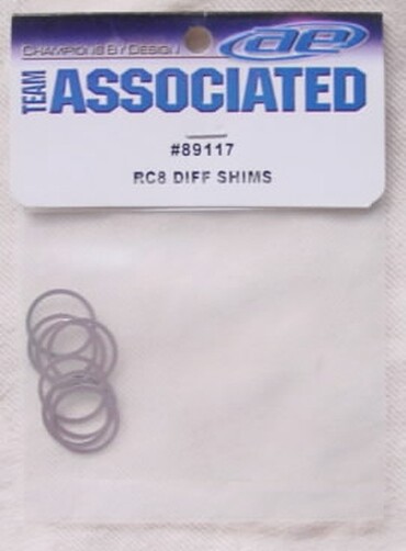 Associated RC8 Differential Shims ASC89117